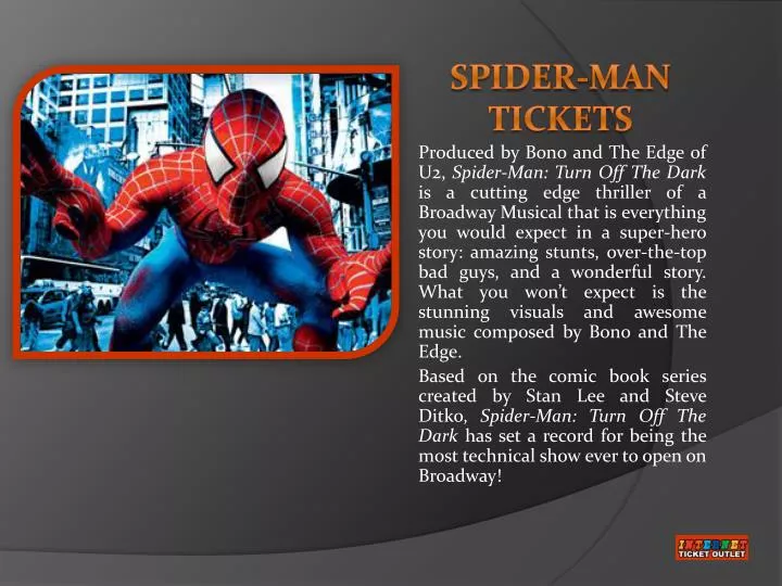 spider man tickets