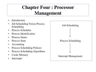 Chapter Four : Processor Management