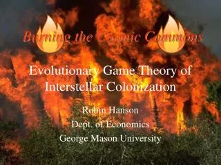 Evolutionary Game Theory of Interstellar Colonization
