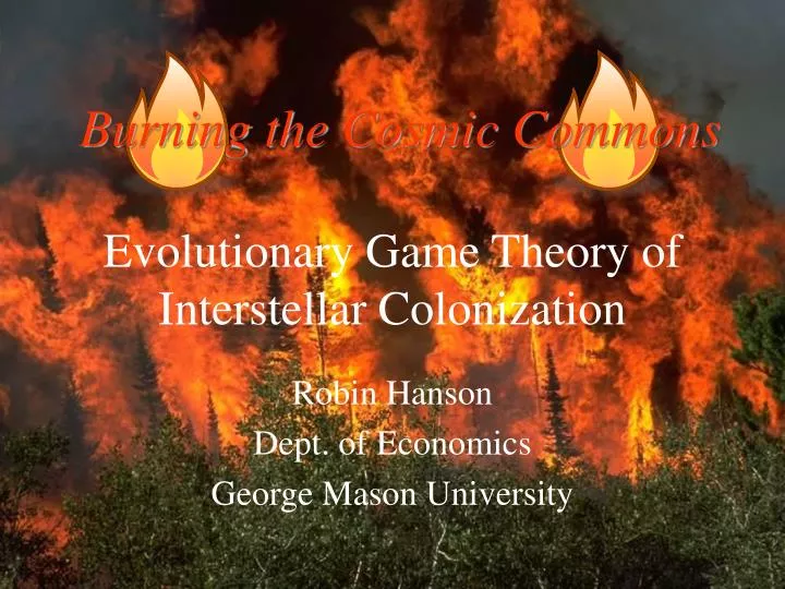 evolutionary game theory of interstellar colonization