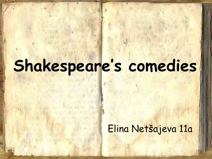 shakespeare s comedies