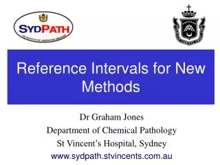 Reference Intervals for New Methods