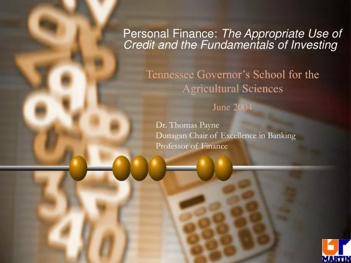 personal finance the appropriate use of credit and the fundamentals of investing