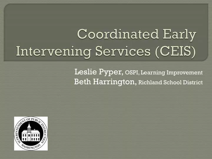 coordinated early intervening services ceis