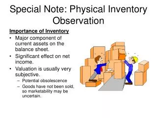 Special Note: Physical Inventory Observation