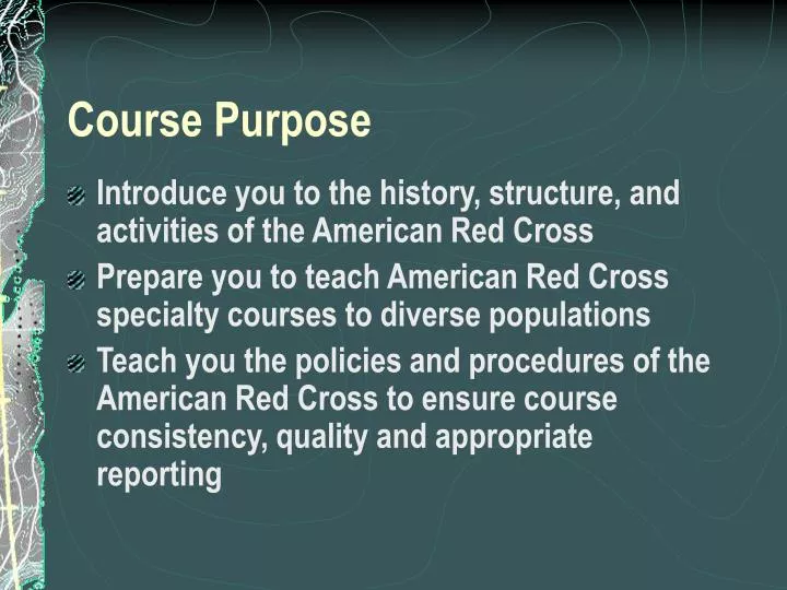 course purpose