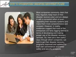 How To Strengthen Disaster Recovery Plans