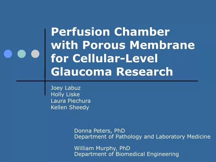 perfusion chamber with porous membrane for cellular level glaucoma research