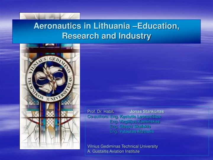 aeronautics in lithuania education research and industry