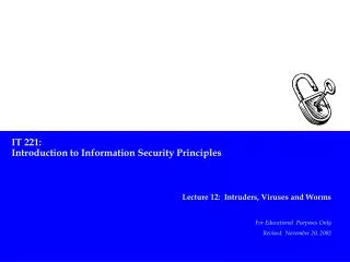 IT 221: Introduction to Information Security Principles