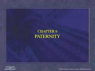 CHAPTER 6 PATERNITY