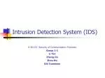 Intrusion Detection System (IDS) - slide 1