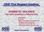 USAF First Sergeant Academy - slide 1