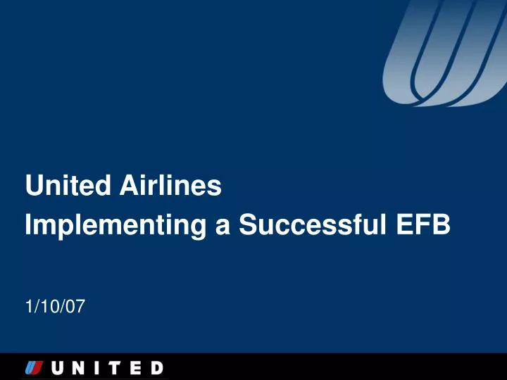 united airlines implementing a successful efb