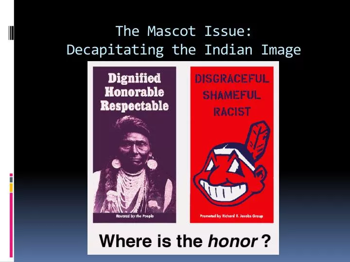 the mascot issue decapitating the indian image