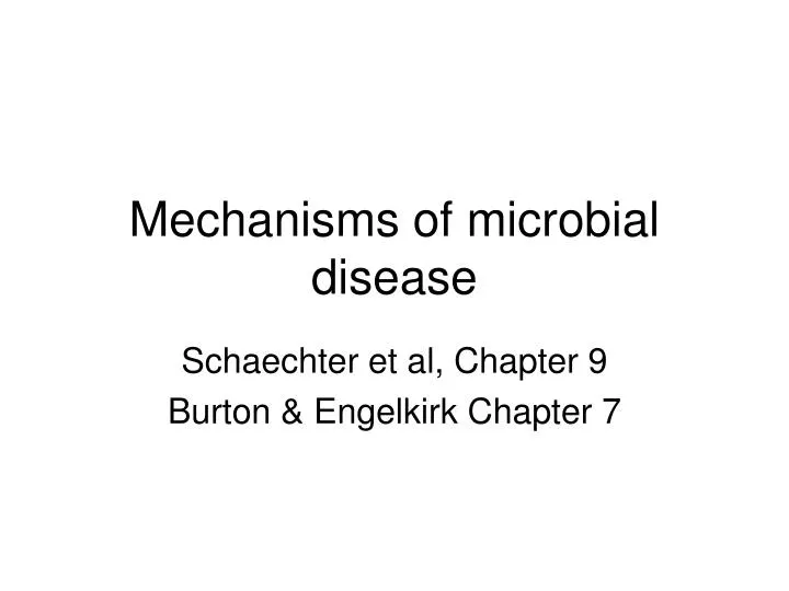 mechanisms of microbial disease