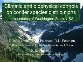 Climatic and biophysical controls on conifer species distributions in mountains of Washington State, USA