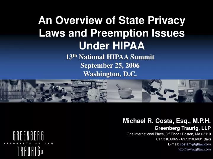 an overview of state privacy laws and preemption issues under hipaa