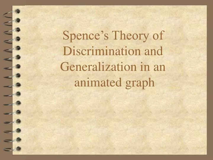 spence s theory of discrimination and generalization in an animated graph