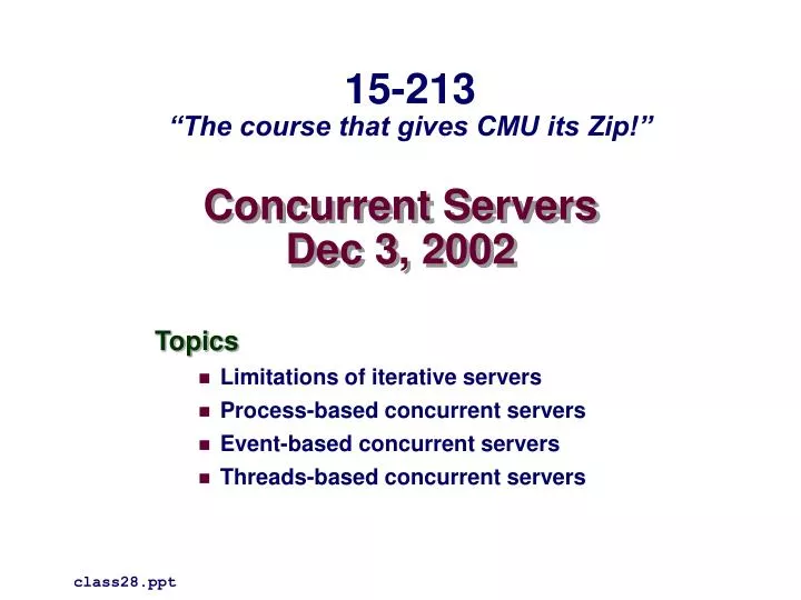 concurrent servers dec 3 2002
