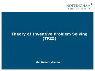 Theory of Inventive Problem Solving (TRIZ)