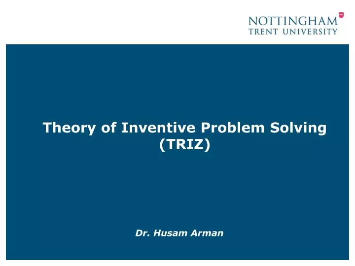 theory of inventive problem solving ppt