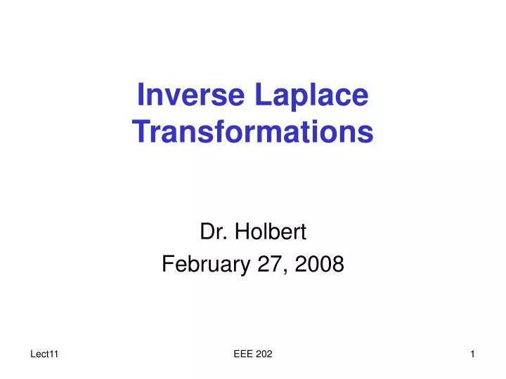 inverse laplace transformations
