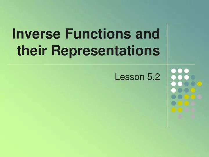 inverse functions and their representations