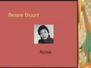 Bessie Blount