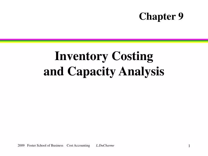 inventory costing and capacity analysis