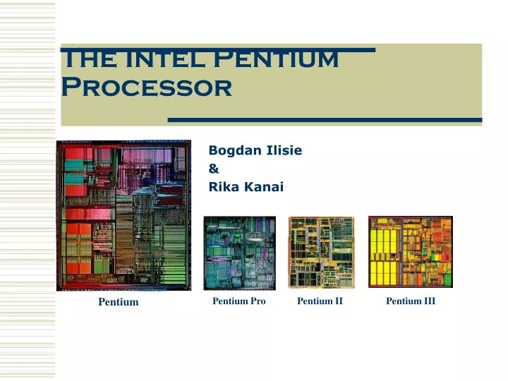 the intel pentium processor