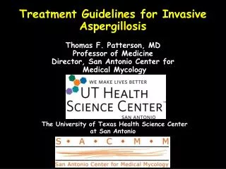 IDSA Clinical Practice Guidelines for Aspergillosis 2008