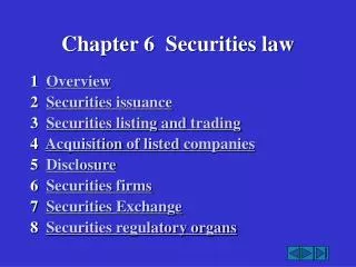 Chapter 6 Securities law