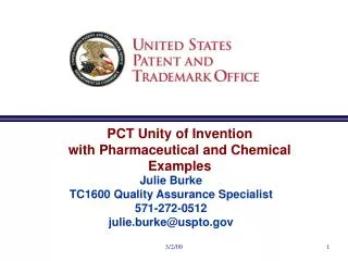 PCT Unity of Invention with Pharmaceutical and Chemical Examples