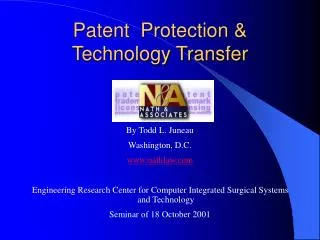 Patent Protection &amp; Technology Transfer