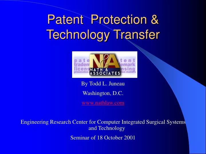 patent protection technology transfer
