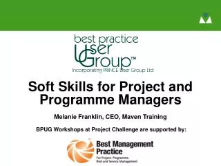 BPUG Workshops at Project Challenge are supported by: