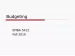 Budgeting - slide 1