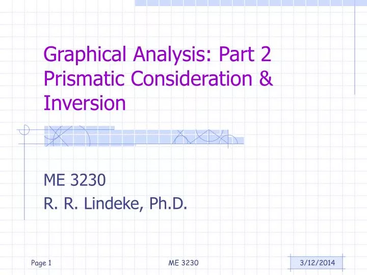 graphical analysis part 2 prismatic consideration inversion