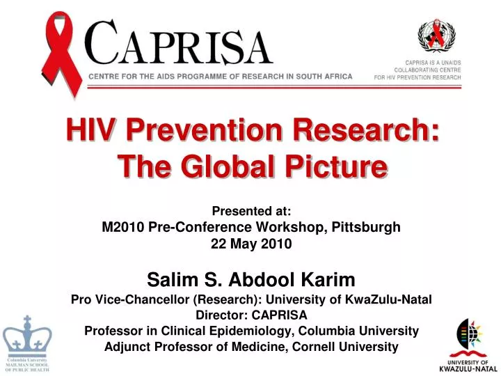 hiv prevention research the global picture