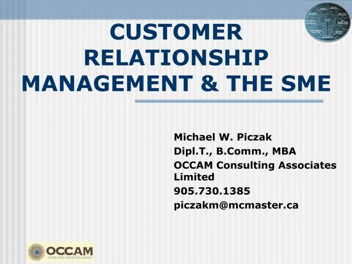 customer relationship management the sme