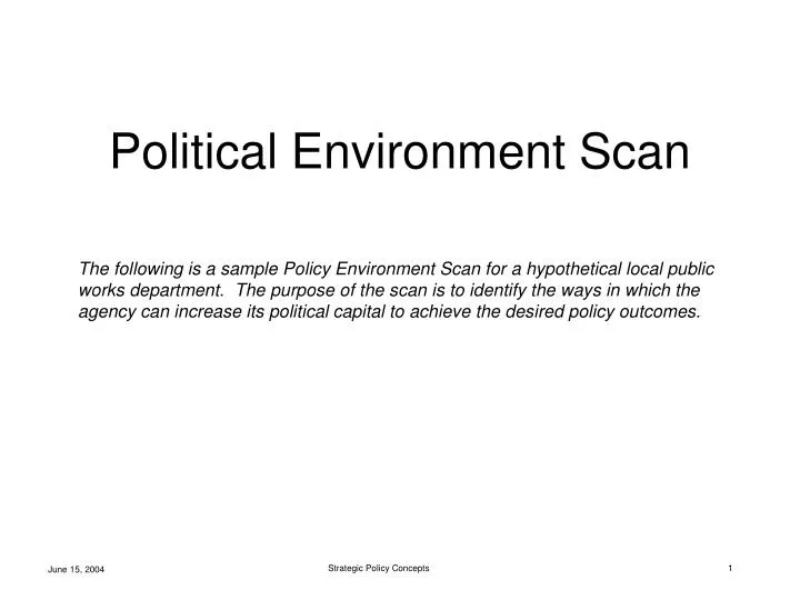 political environment scan