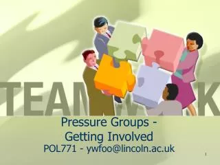 pressure groups getting involved