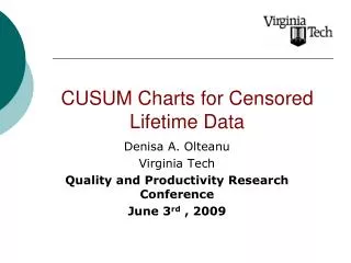 CUSUM Charts for Censored Lifetime Data