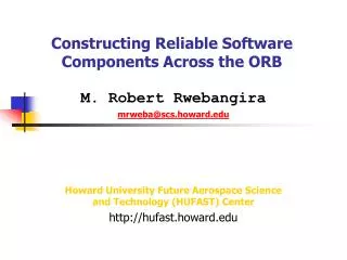 Constructing Reliable Software Components Across the ORB