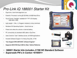 Pro-Link iQ 188001 Starter Kit