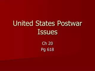 United States Postwar Issues
