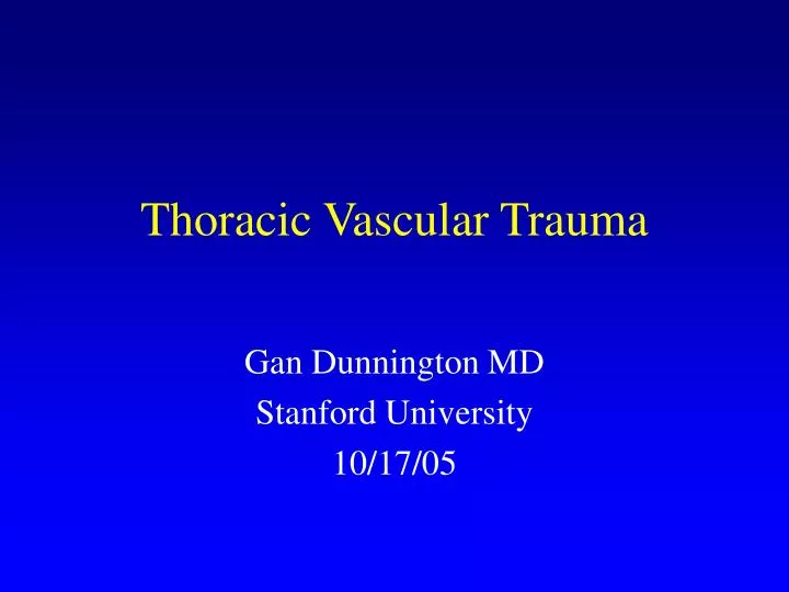 thoracic vascular trauma