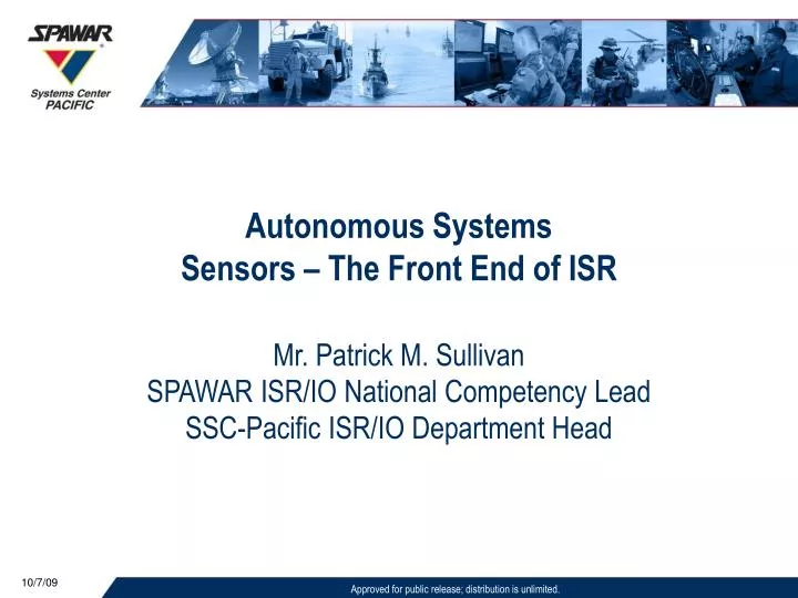 autonomous systems sensors the front end of isr