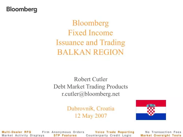 bloomberg fixed income issuance and trading balkan region